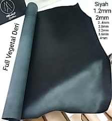Full Vegetal Deri Siyah 1.2mm ve 2mm