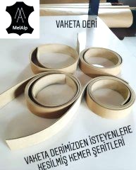 Full Vegetal Deri Kemer Şeriti 4mm ile 4.5mm