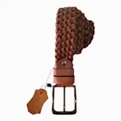 Hakiki Deri Kemer Örme 4cm El İşçiliği Handmade